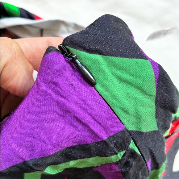 ZARA Abstract Multicolor Maxi Skirt Boho Retro Print Side Zip S - Picture 5 of 5